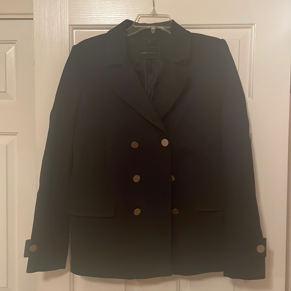 Navy Bcbgmaxazria Double Breasted Jacket - image 1